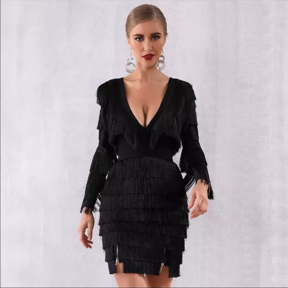NYE Celebrity Fringe Dress